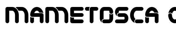 Mametosca 026 font preview